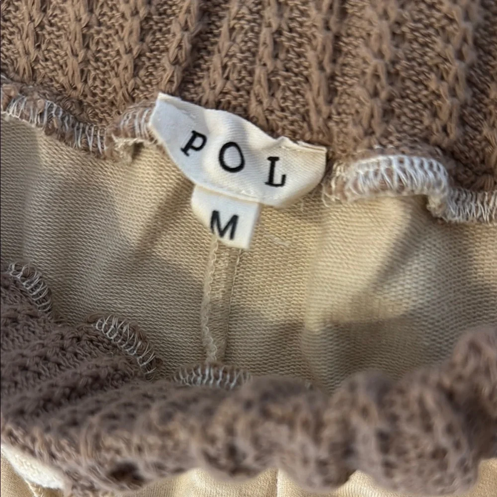 NEW! POL Cream and Orange Jogger Sweatpants with adorable Floral Design Size M - Picture 4 of 9